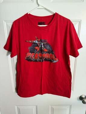 Marvel Deadpool Ready For Battle Graphic T-Shirt Red Men's Large